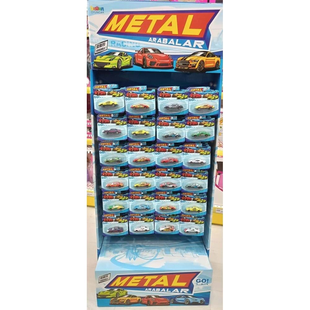 BEREN TEKLİ KARTELA METALİK ARABA 144 LÜ