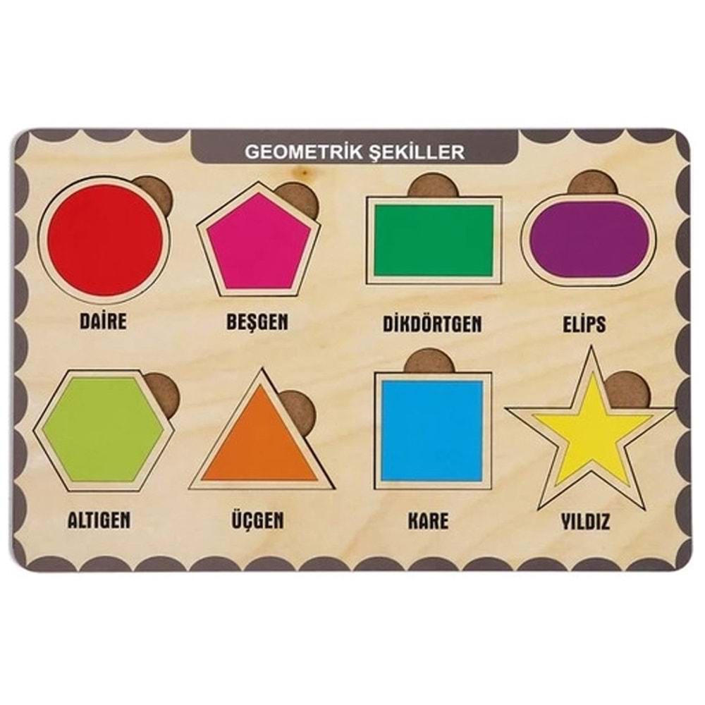 CA GAMES AHŞAP GEOMETRİK ŞEKİLLER EĞİTİCİ SET