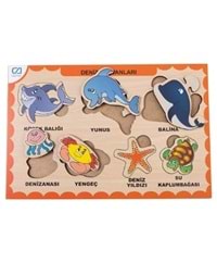 CA GAMES AHŞAP DENİZ HAYVANLARI EĞİTİCİ SET