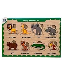 CA GAMES AHŞAP VAHŞİ HAYVANLAR EĞİTİCİ SET