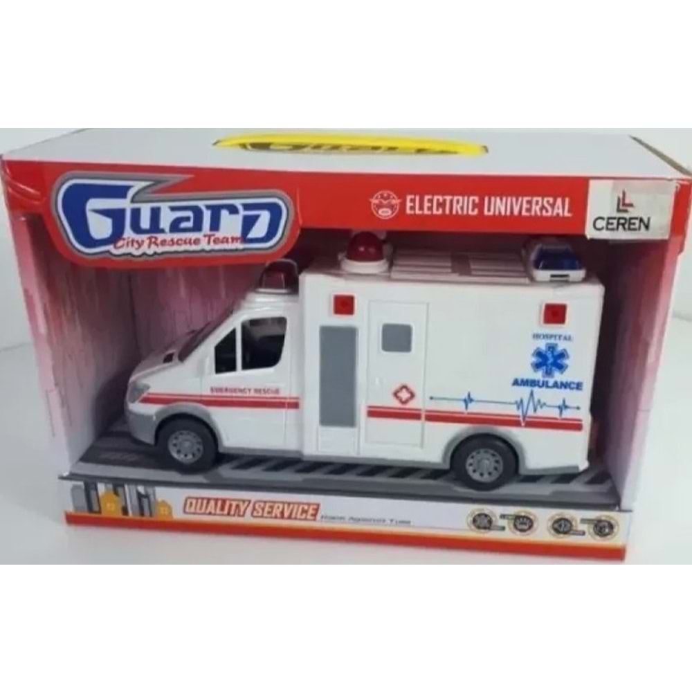 CEREN ÇANTALI SESLİ IŞIKLI VE PİLLİ AMBULANS 1:20