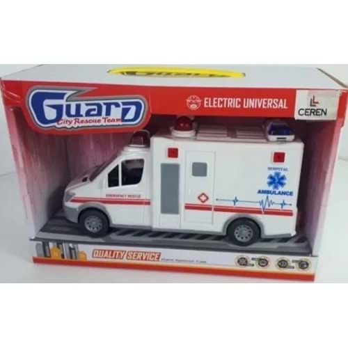 CEREN ÇANTALI SESLİ IŞIKLI VE PİLLİ AMBULANS 1:20