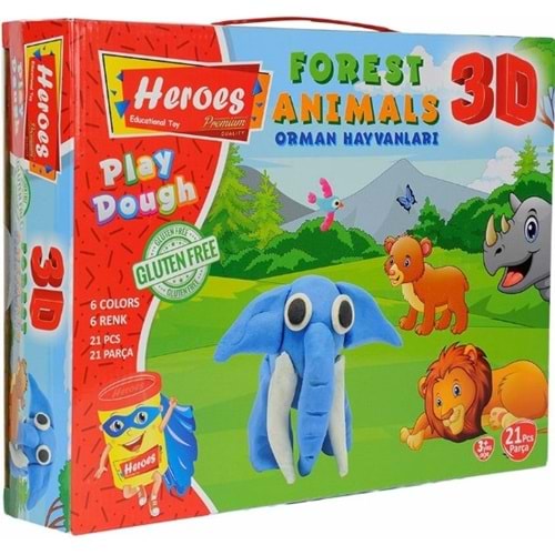 EREN TOYS HEROES 3D ORMAN HAYVANLARI SETİ