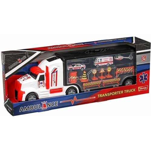 EREN TOYS HEROES ÇANTALI AMBULANS TAŞIYICI TIR SETİ