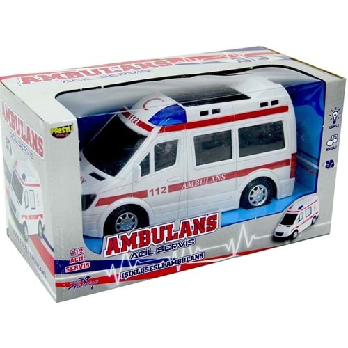 PRESTİJ TOYS KUTULU PİLLİ IŞIKLI AMBULANS