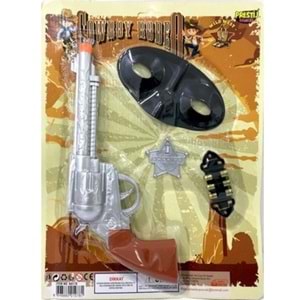 PRESTİJ TOYS KARTELALI SİLAHLI-MASKELİ KOWBOY SETİ