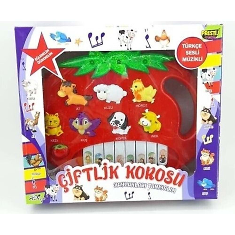 PRESTİJ TOYS KUTULU HAYVANLI PİLLİ ÇİLEK PİYANO