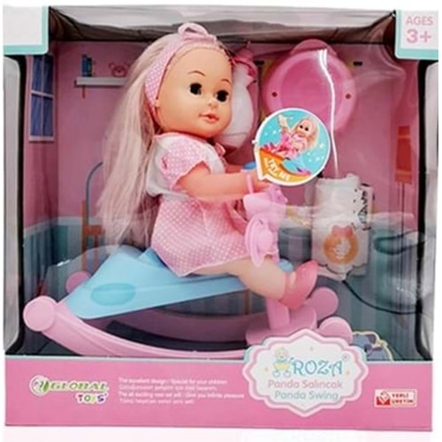GLOBAL TOYS ROZA PANDA SALINCAKLI BEBEK