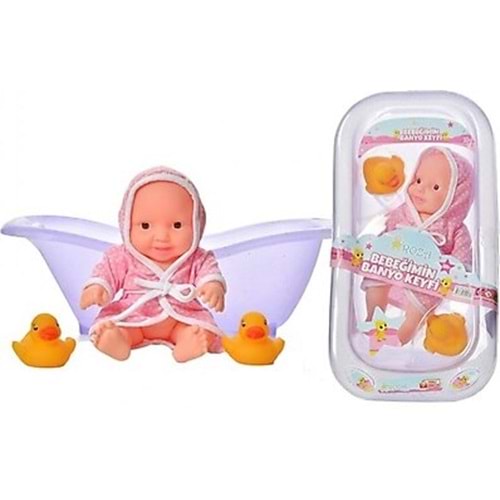 GLOBAL TOYS ROZA KÜVETLİ BEBEK