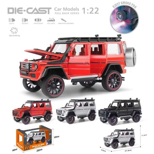 VARDEM KUTULU CEK BIRAK 1:22 SESLI VE ISIKLI BUHARLI G LUX JEEP