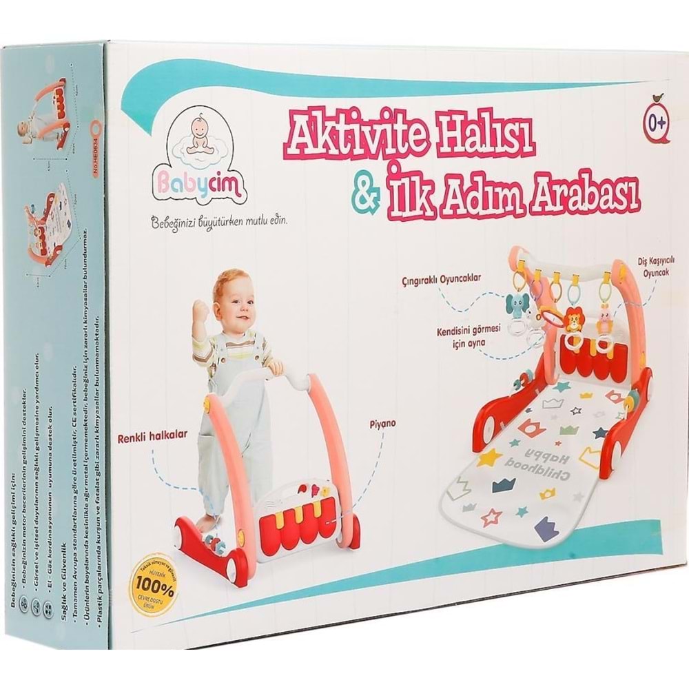 BİRLİK AKTİVİTE HALISI İLK ADIM ARABASI PEMBE