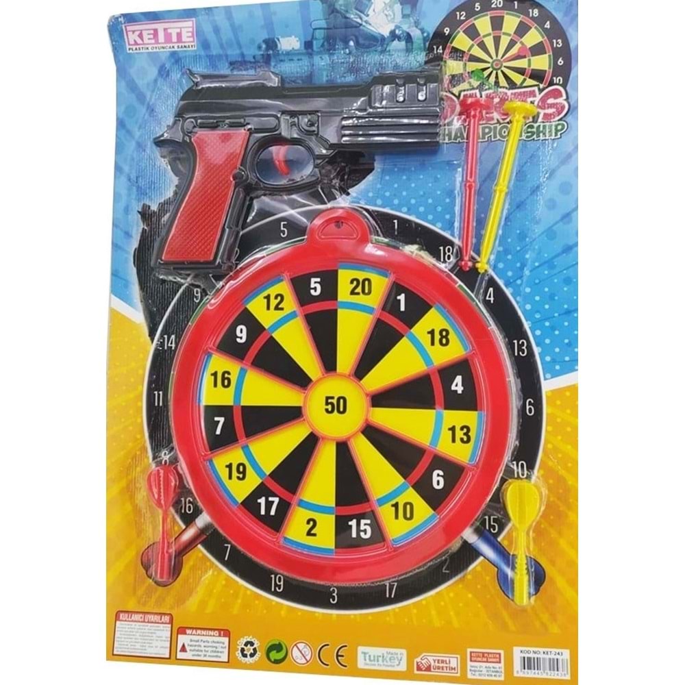 KETTE TOYS DARTLI TABANCA SETİ