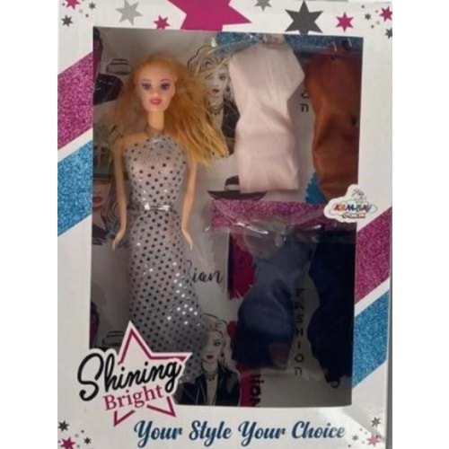 KEMBAY TOYS 4 YEDEK ELBİSELİ BEBEK