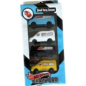 KEMBAY TOYS CRAZY CAR 4 LÜ MİNİBÜS