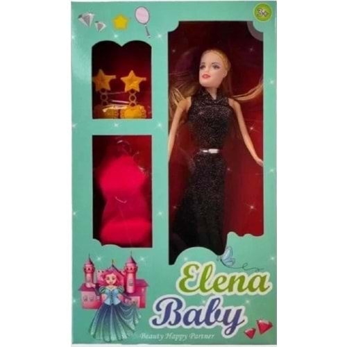 KEMBAY TOYS ELENA YEDEK ELBİSELİ KÜPELİ BEBEK