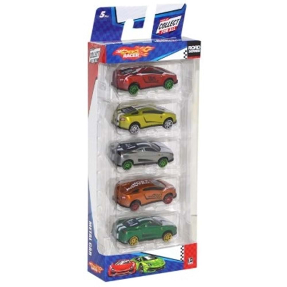 TOYSAN 5 Lİ SPEED RACER METAL ARABA