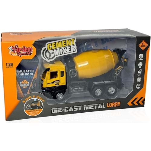 VARDEM KUTULU CEK BIRAK 1:28 SESLI EXCAVATOR MIKSER